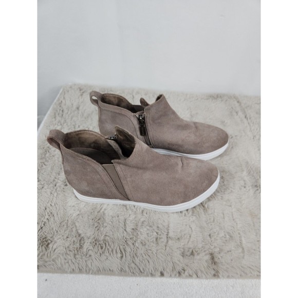 Blondo Waterproof Boots Womens 8 M Gennie Gray Suede Pull On Round Toe - Picture 10 of 11